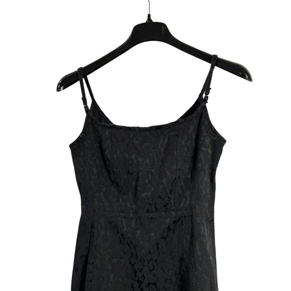 90s Y2K Express Black Paisley Tank Mini Dress 7/8 Whimsygoth Romantic Vampire - Picture 2 of 7